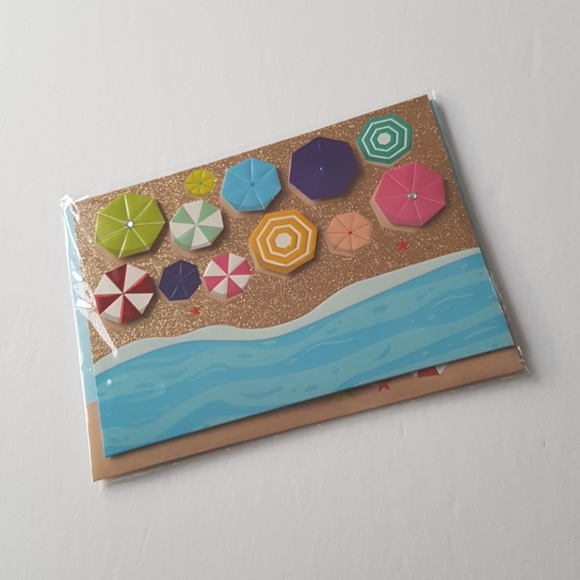 2 pcs C R Gibson Luxury Card Sea Balloons (1 Card with Envelope) - Picture 4 of 11